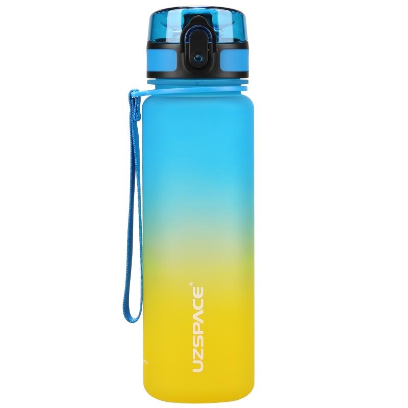 500/1000ml Sport Water Bottle BPA Free With Bounce Lid Time Marker Leak-proof Frosted Plastic Cup for Outdoor Fitness Gym  Motivational Sports Water Bottle with Time Marker Leakproof Drinking Bottle for Fitness Gym Outdoor Cycling Running Hiking