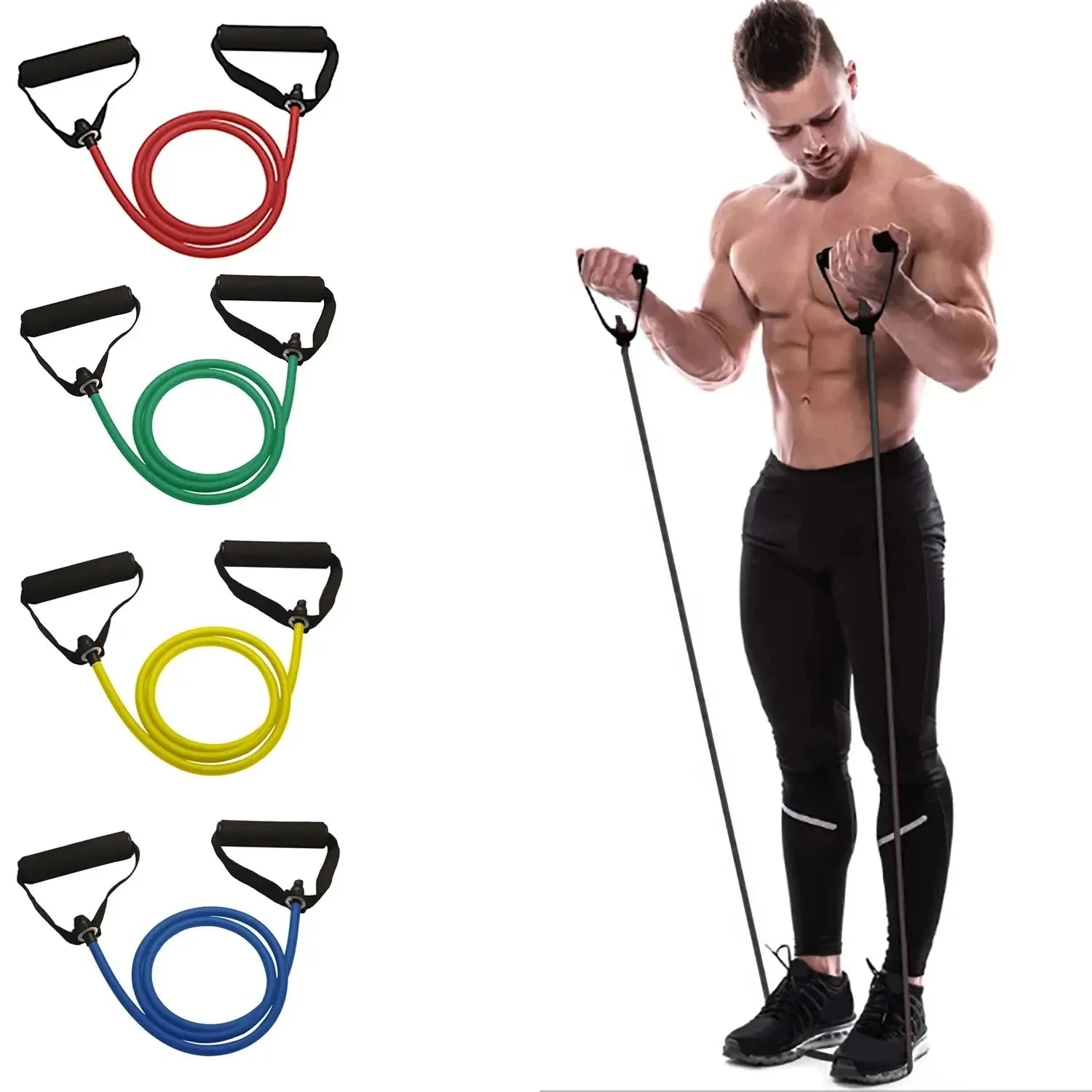 Workout Resistance Bands With Handles