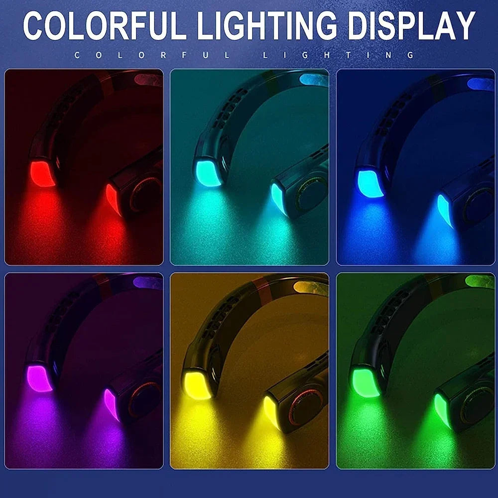 Portable Neck Fan with LED Digital Display